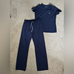 Figs navy small tall scrubs